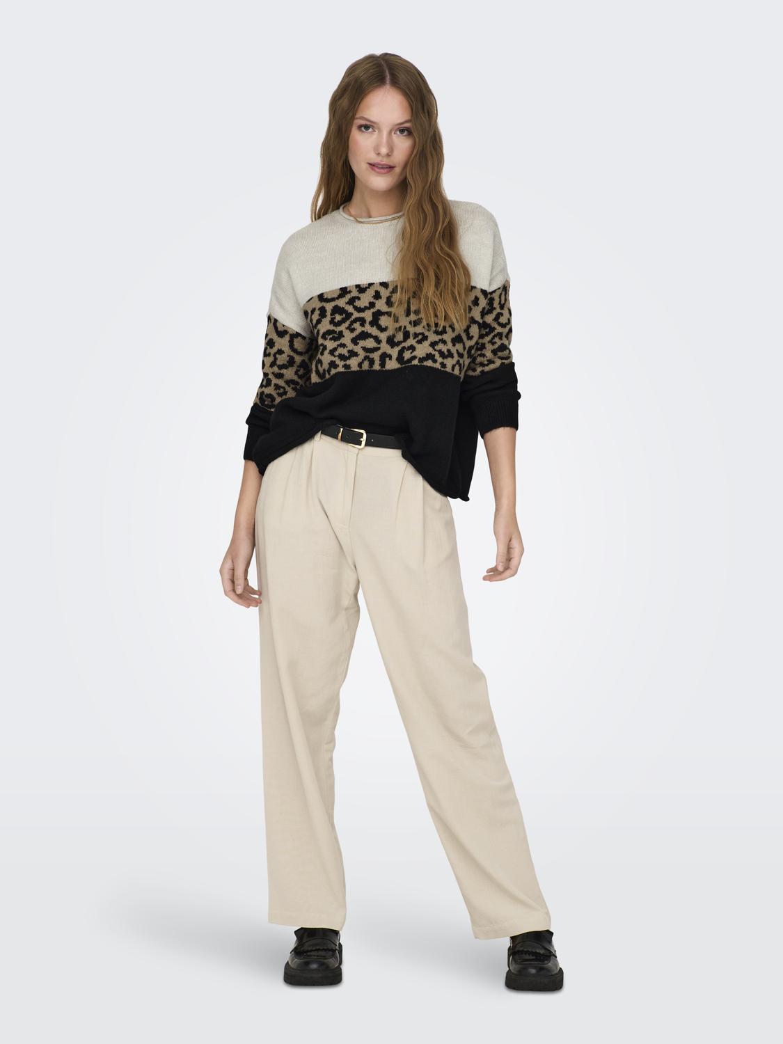 ONLJADE ANIMAL LS O-NECK KNT NOOS - 6