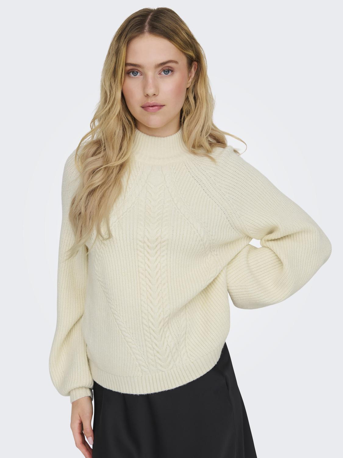 ONLKATIA LS DETAIL HIGHNECK NOOS KNT - 4