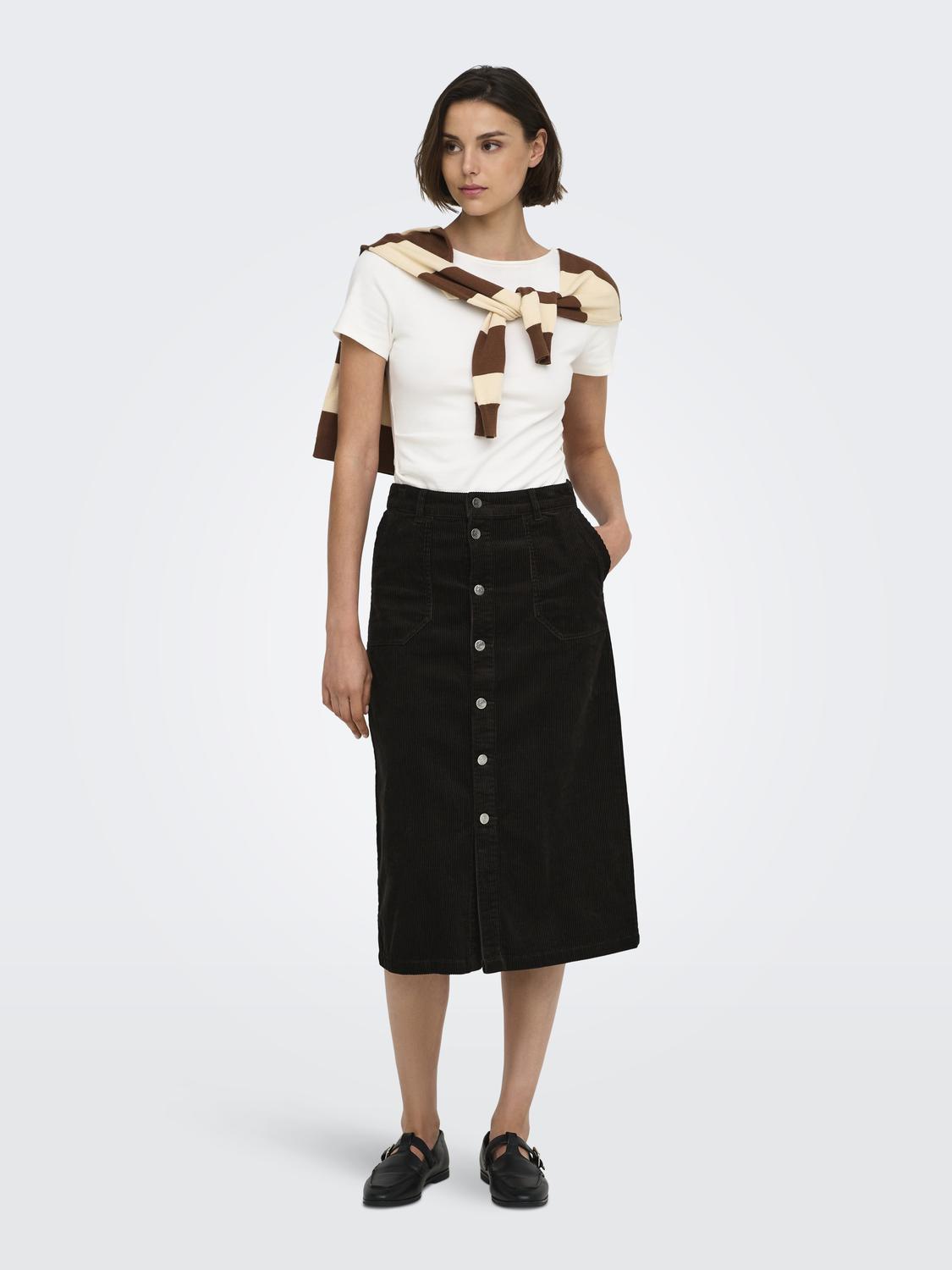 JDYSHIRAZ HW MIDI BUTTON SKIRT PNT - 6