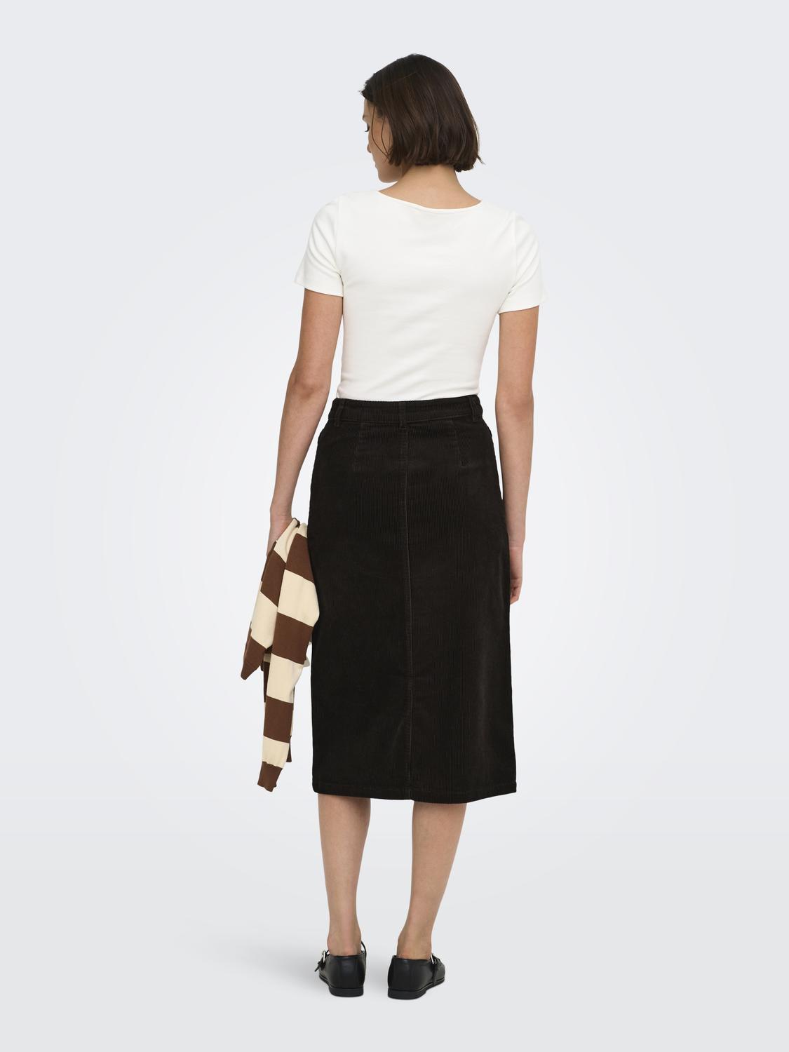 JDYSHIRAZ HW MIDI BUTTON SKIRT PNT - 2