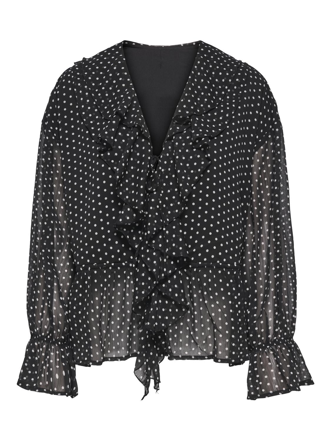 STUPOLKA L/S FLOUNCE TOP WVN