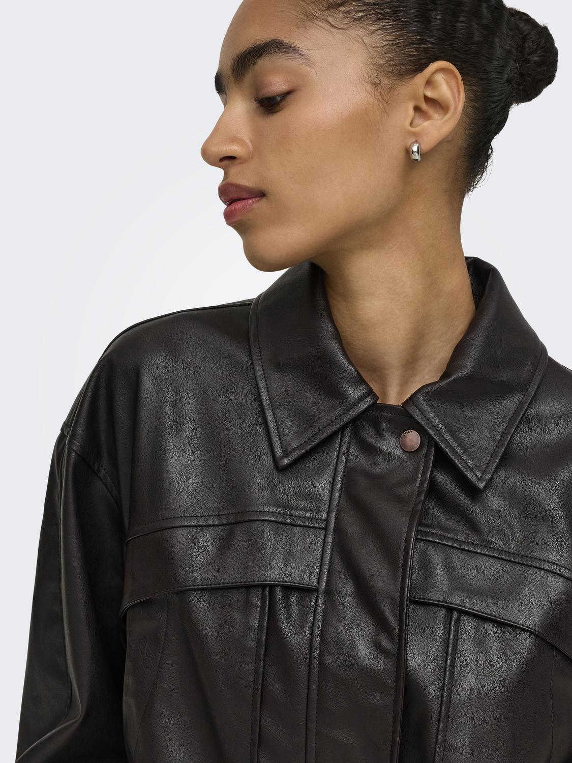 ONLMELLE FAUX LEATHER JACKET OTW - 4