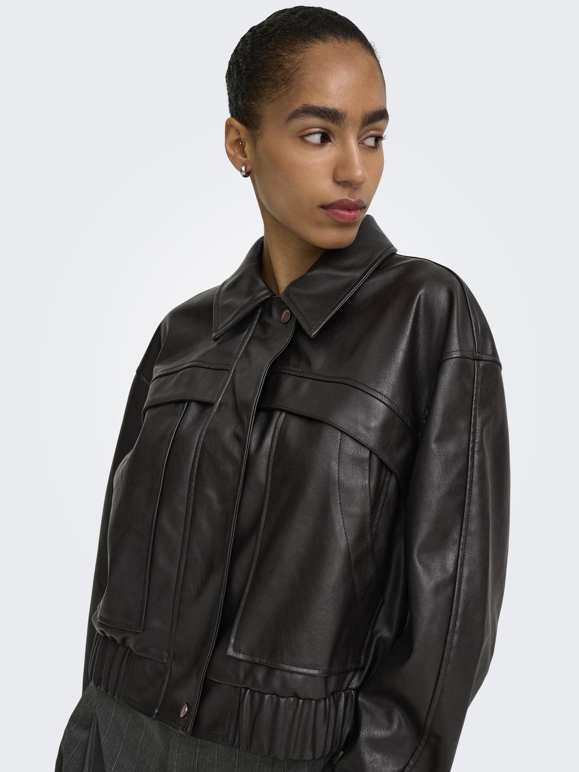 ONLMELLE FAUX LEATHER JACKET OTW - 5