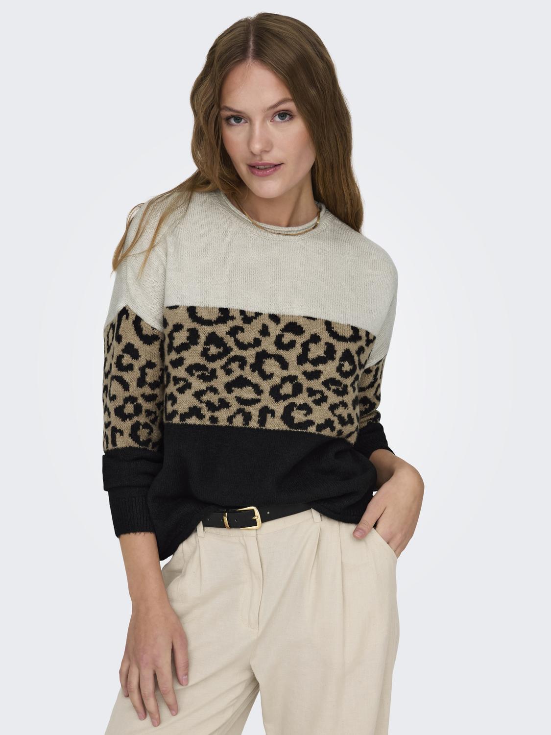 ONLJADE ANIMAL LS O-NECK KNT NOOS - 4