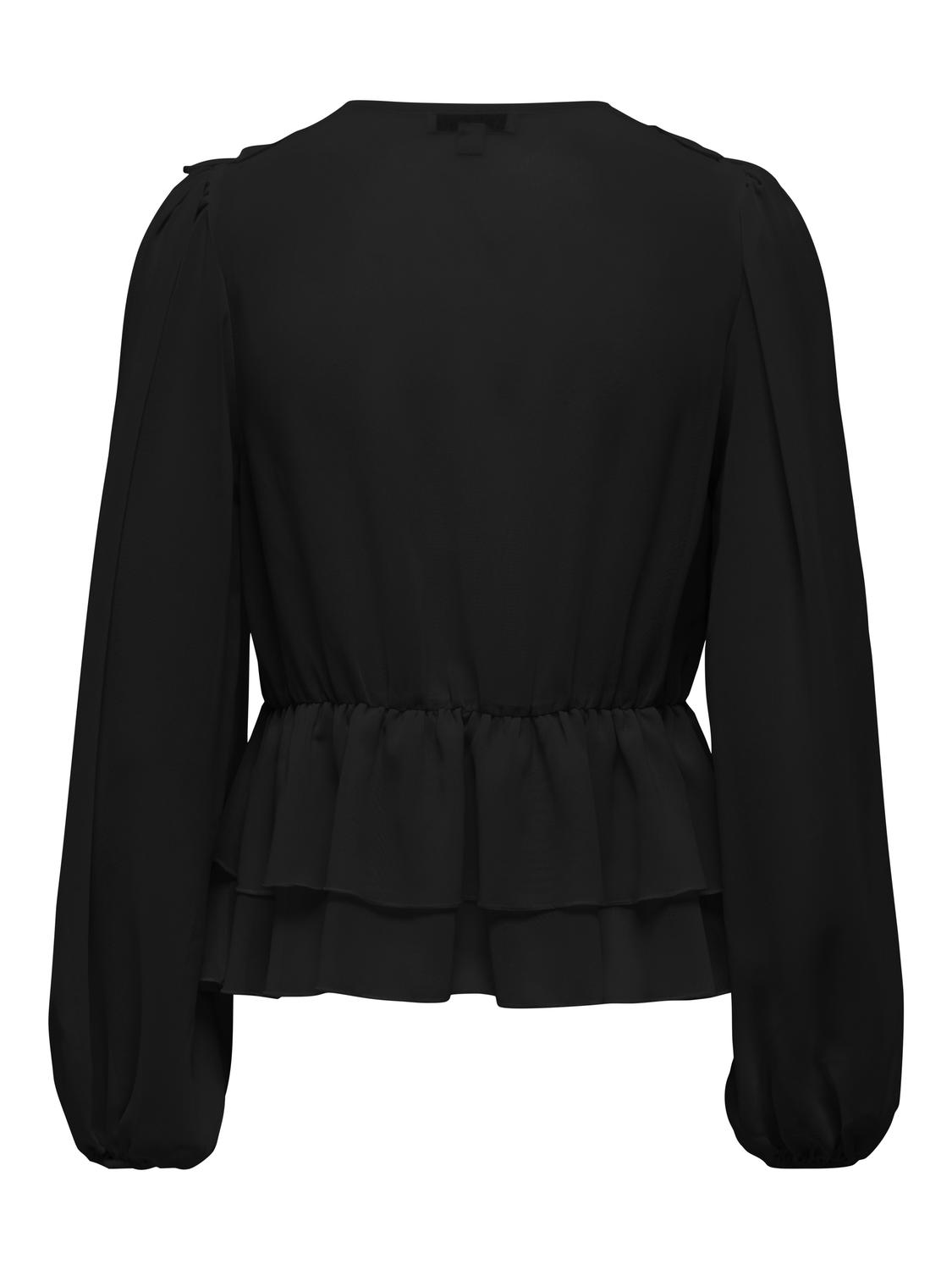 ONLSEITRE L/S FRILL TOP CC WVN - 2