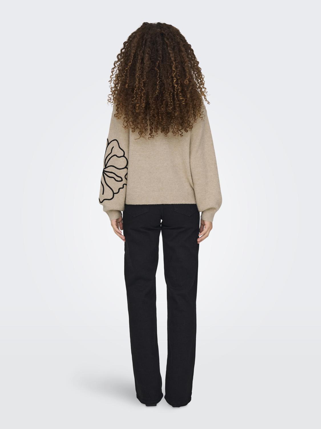 JDYJELLA L/S FLOWER PULLOVER KNT NOOS - 2