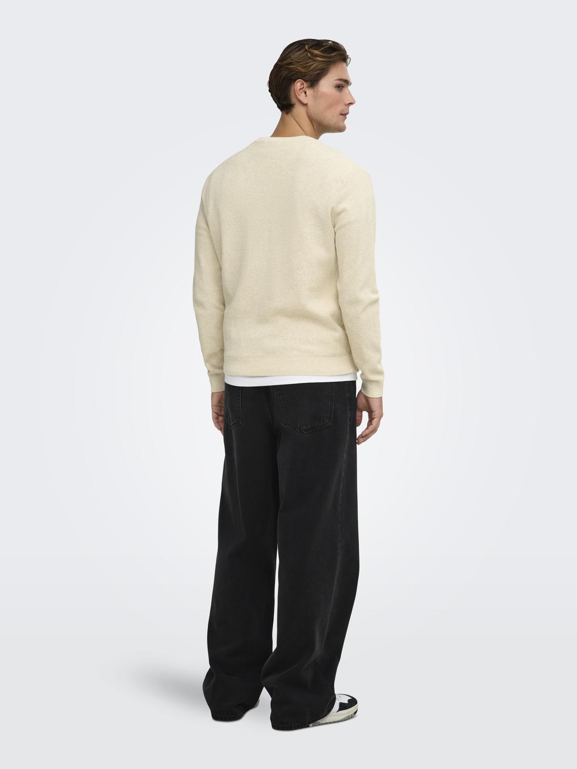 ONSJOEY RLX MELANGE LS WAFFLE KNIT NOOS - 2