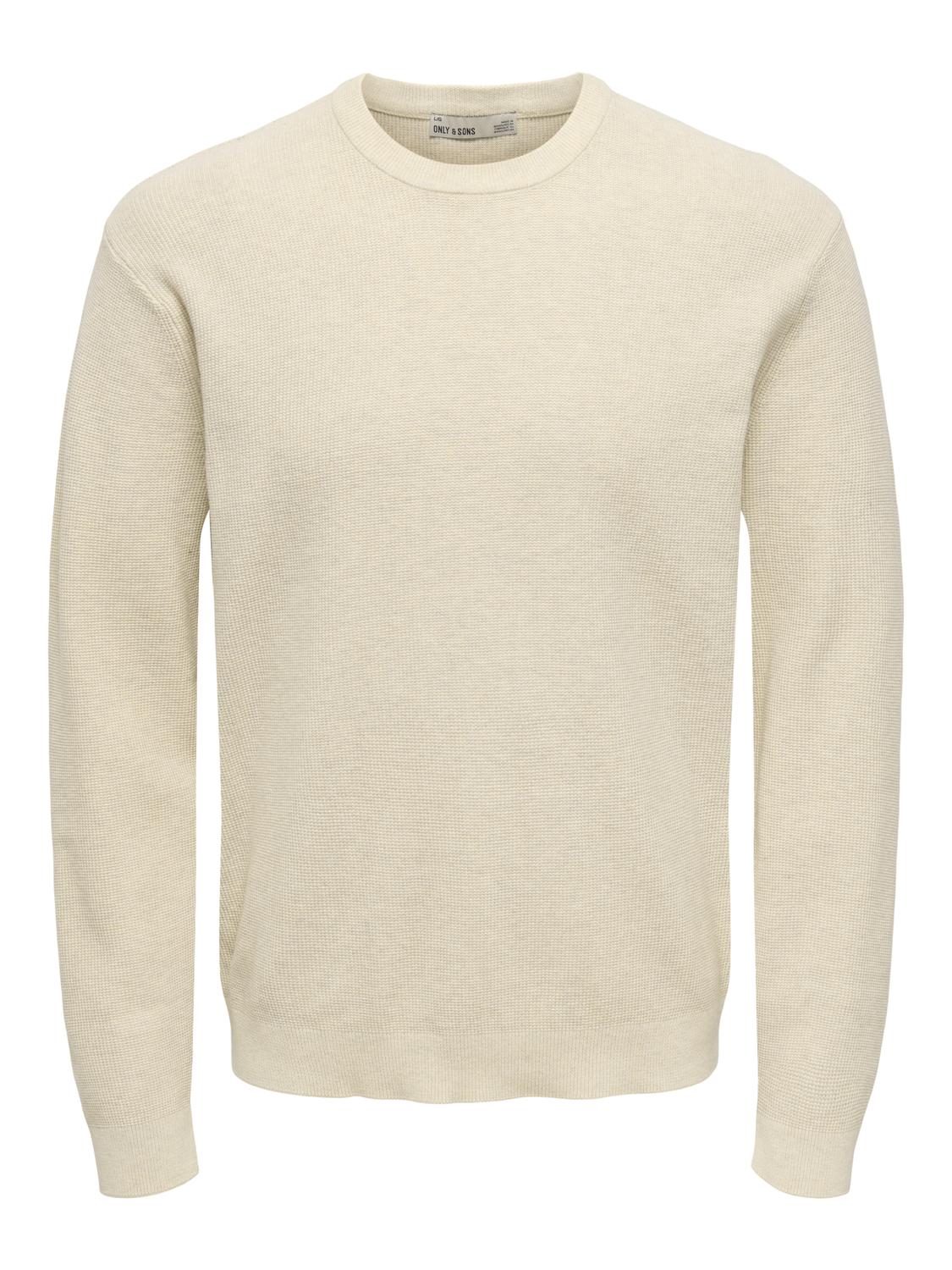 ONSJOEY RLX MELANGE LS WAFFLE KNIT NOOS - 3