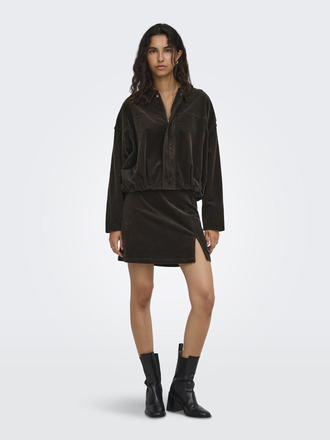 ONLFLORA HW CORD SHORT SLIT SKIRT PNT - 6