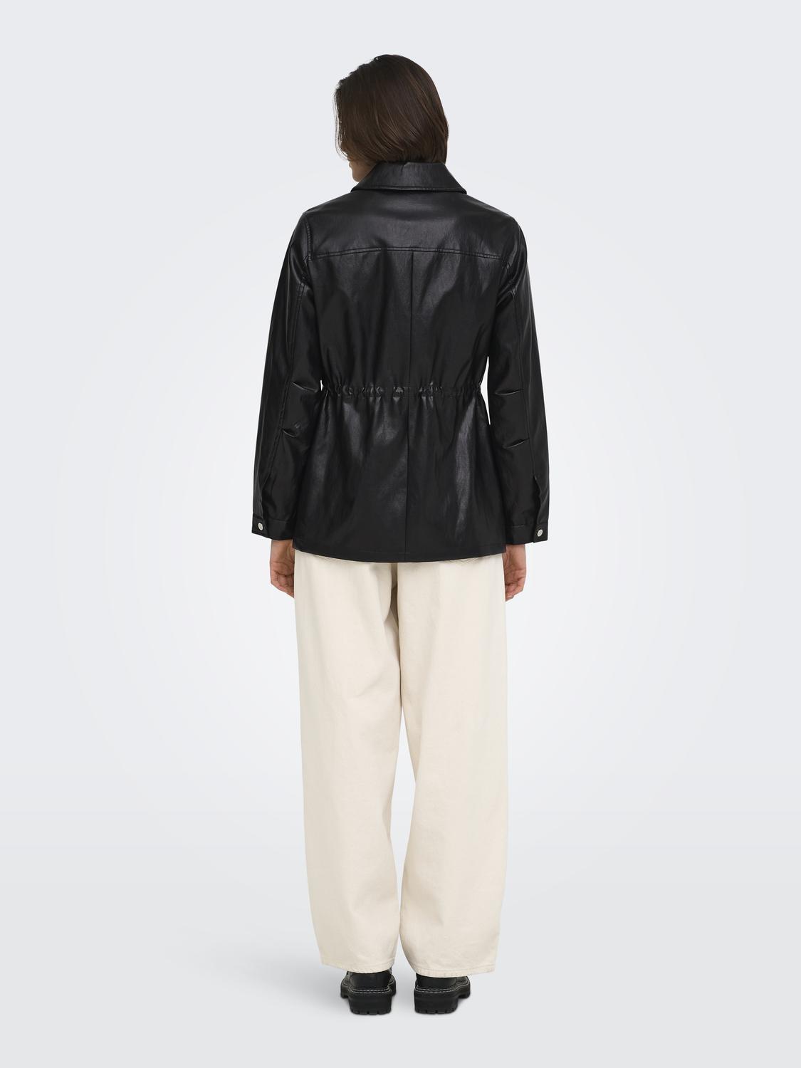 ONLMINI FAUX LEATH STRING JACKET CC OTW - 2