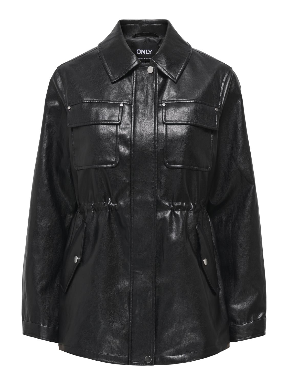 ONLMINI FAUX LEATH STRING JACKET CC OTW - 3