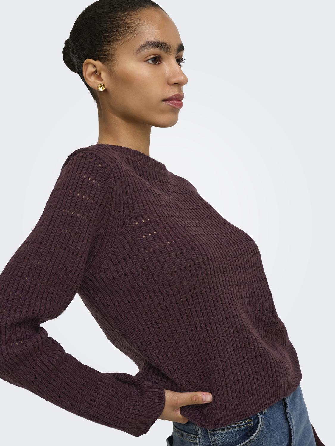ONLAVIA LS O-NECK POINTELLE KNT - 4