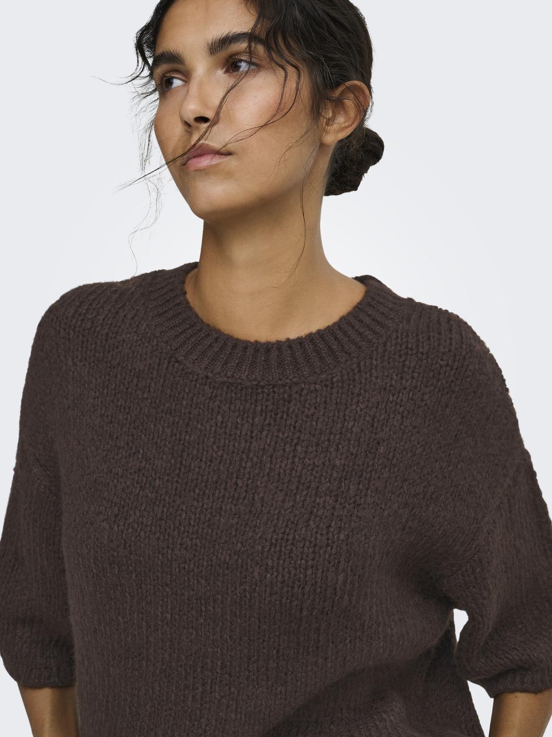JDYDICTE S/S PULL O-NECK KNT NOOS - 4