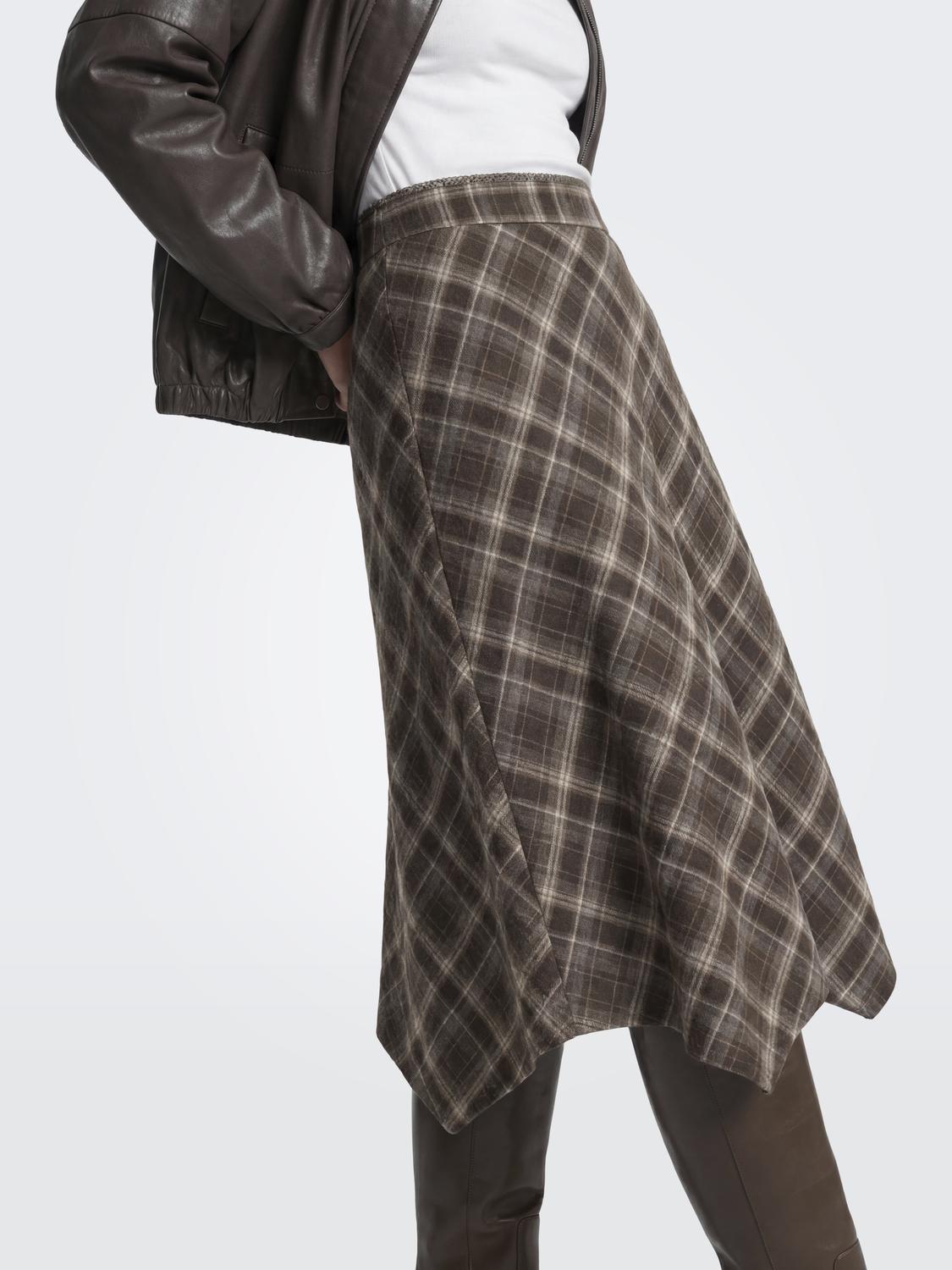 ONLGUKA LONG ASSY CHECK SKIRT WVN - 5