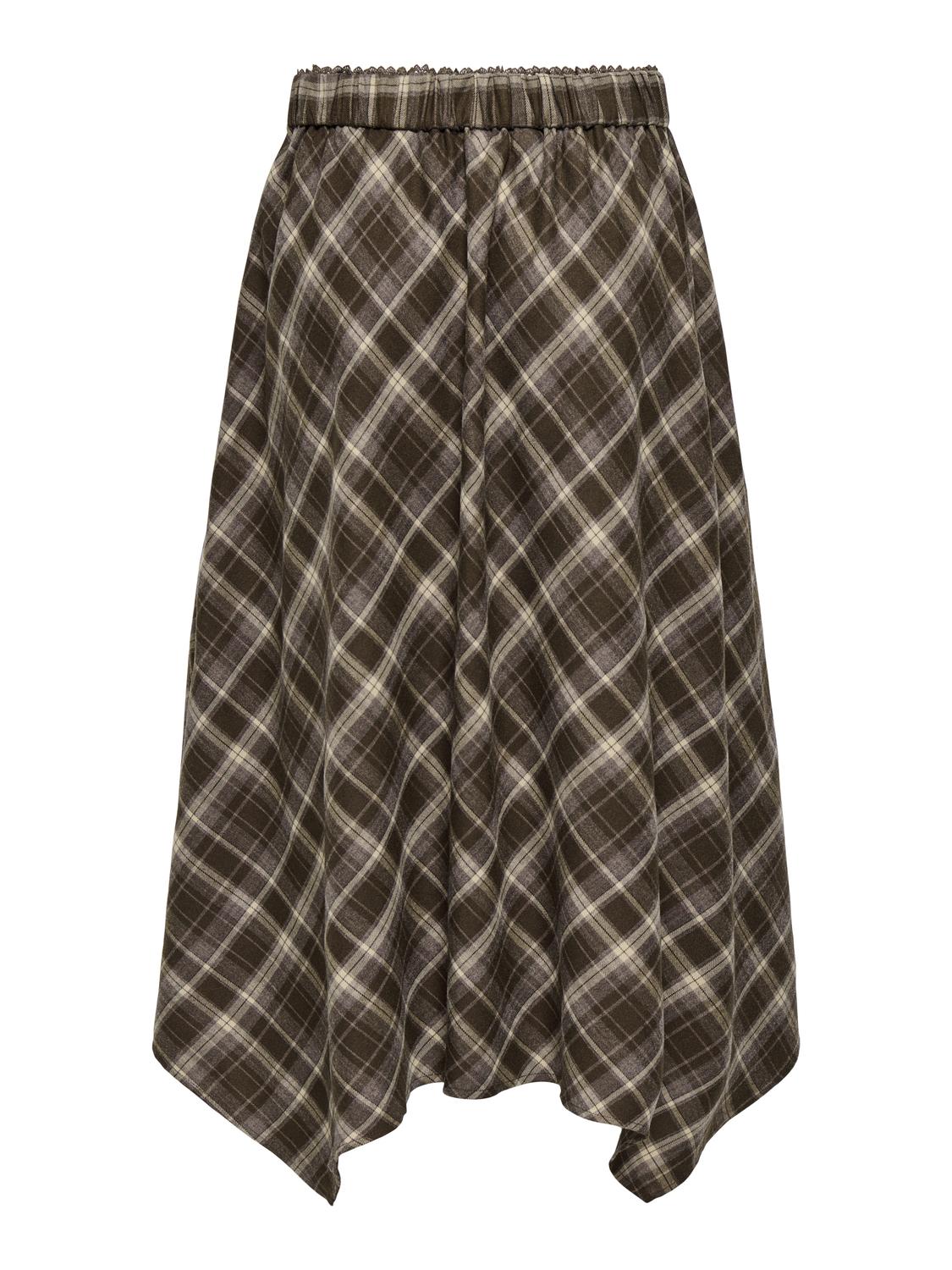 ONLGUKA LONG ASSY CHECK SKIRT WVN - 8