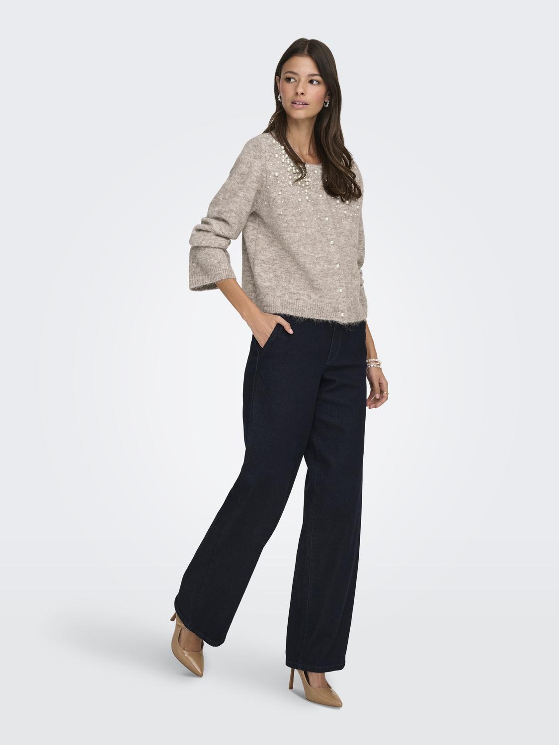 ONLMIGGIE LS O-NECK PEARL CARDI KNT NOOS - 6