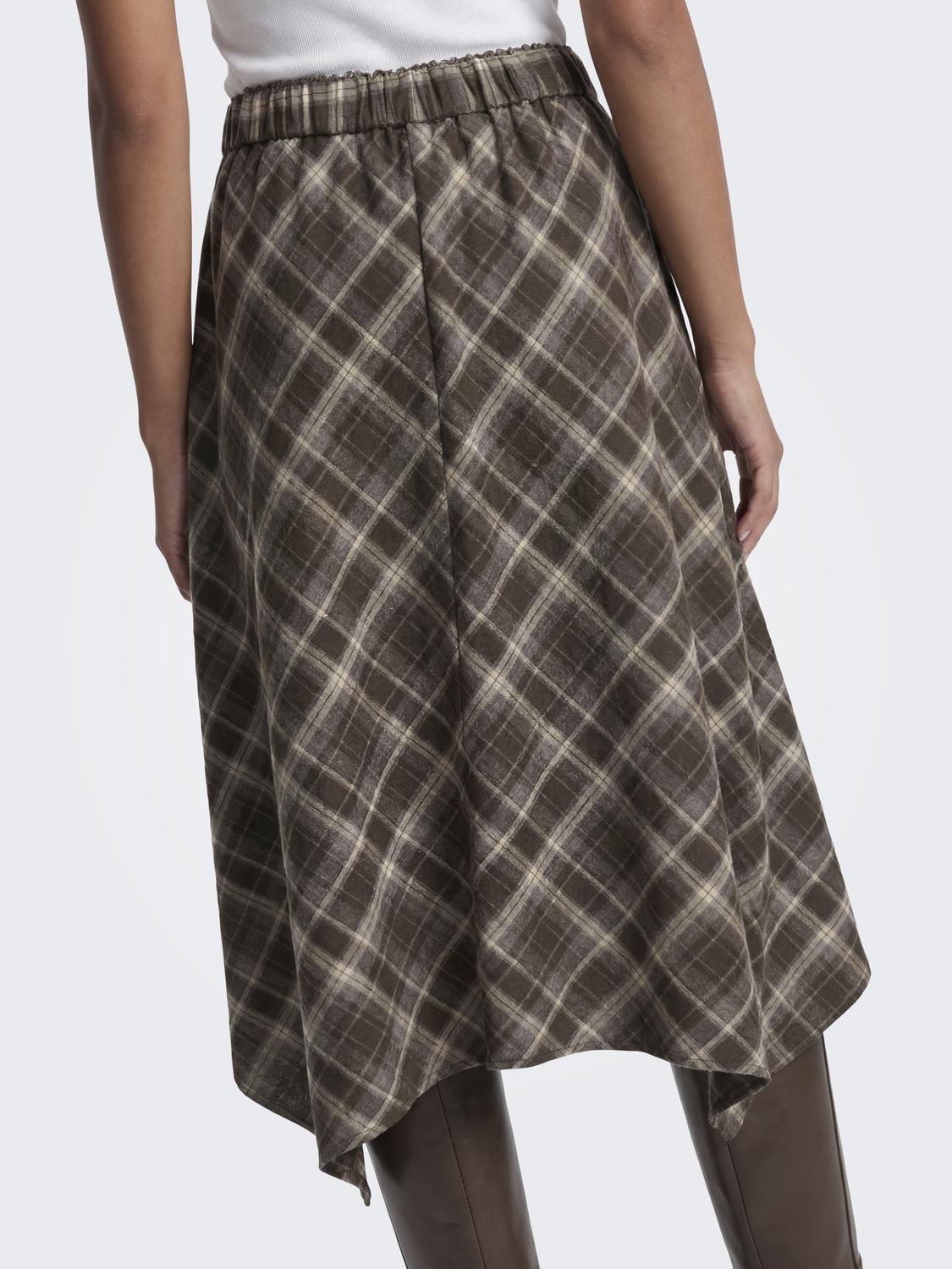 ONLGUKA LONG ASSY CHECK SKIRT WVN - 6