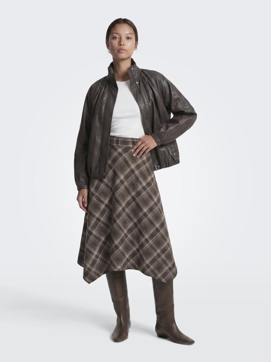 ONLGUKA LONG ASSY CHECK SKIRT WVN - 7