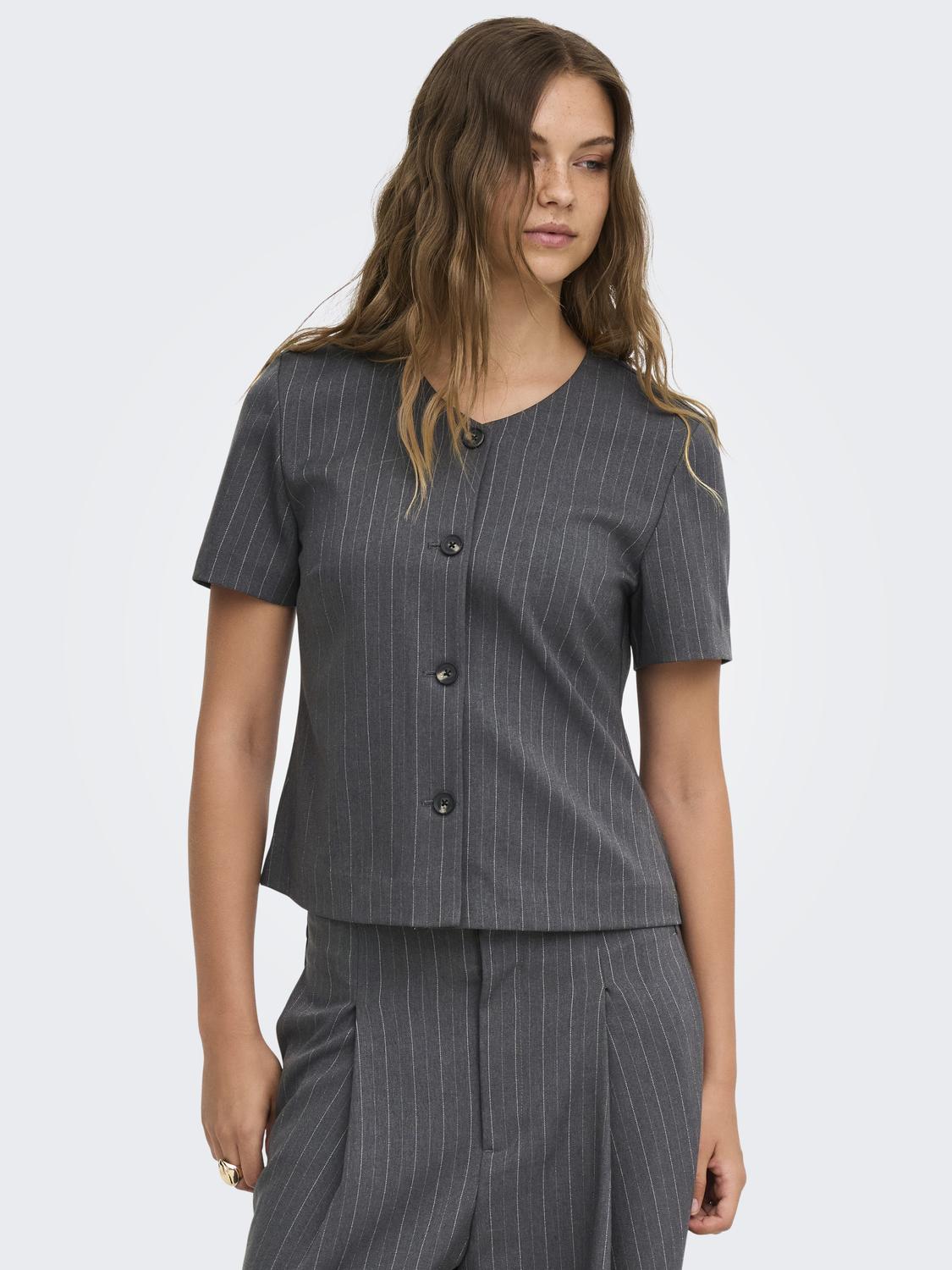 ONLAGGIE S/S PINSTRIPE TOP TLR - 5