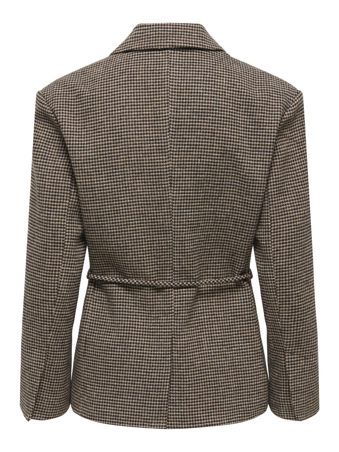 ONLNELLA L/S BELT CHECK BLAZER CC TLR - 8