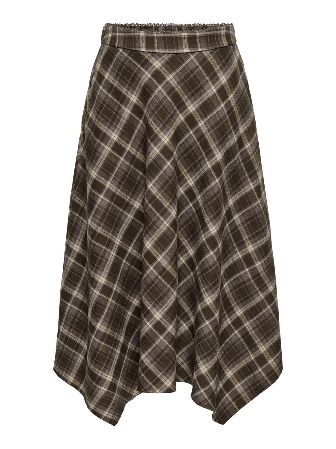 ONLGUKA LONG ASSY CHECK SKIRT WVN - 3