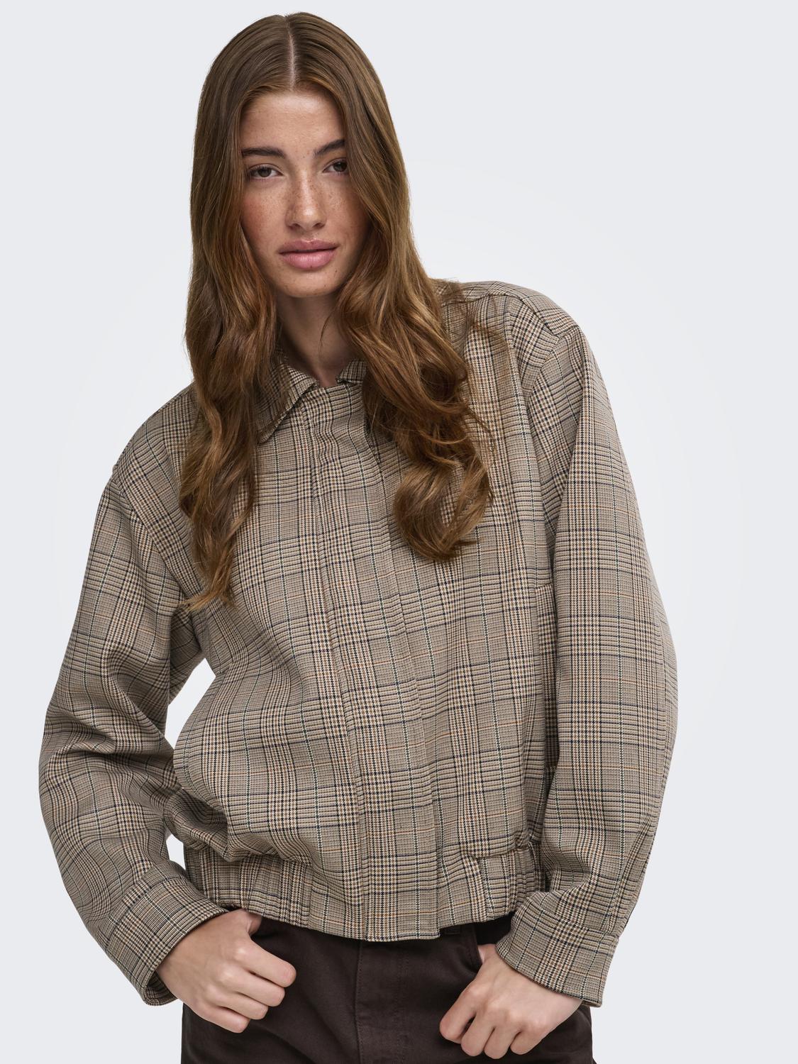 ONLURSULA CHECK BOMBER JACKET OTW - 5