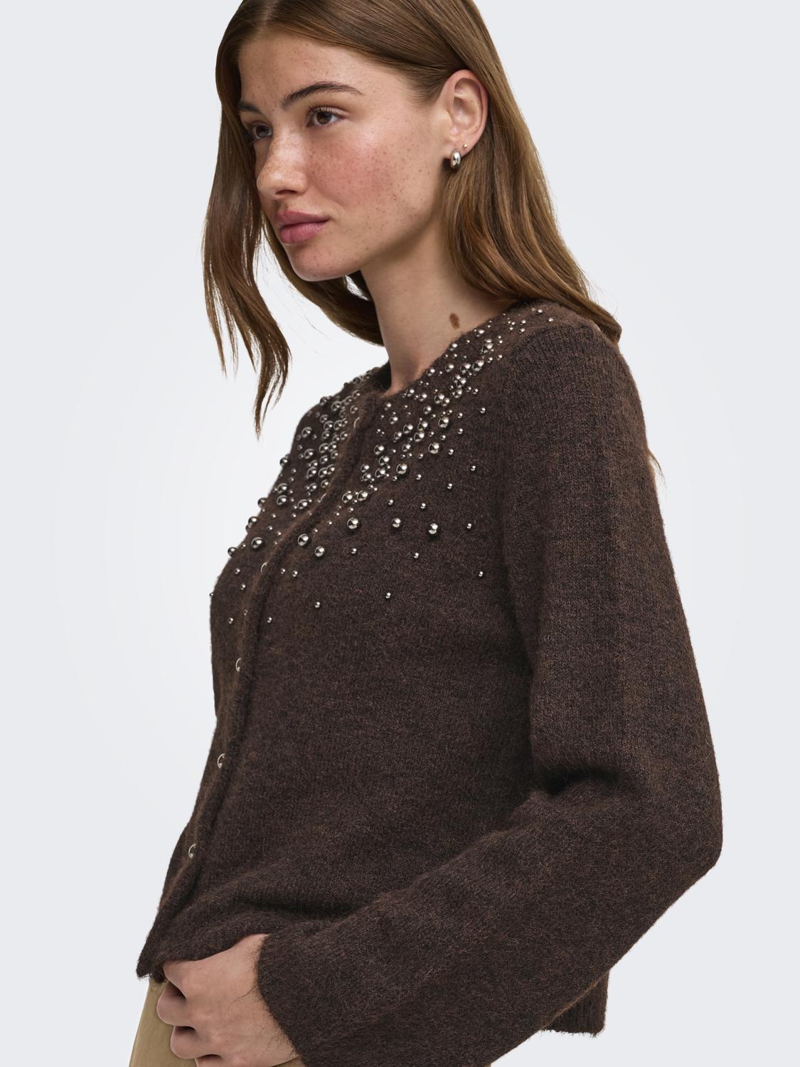 ONLMIGGIE LS O-NECK PEARL CARDI KNT NOOS - 5