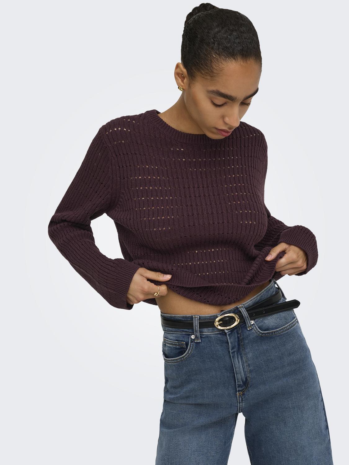ONLAVIA LS O-NECK POINTELLE KNT - 5