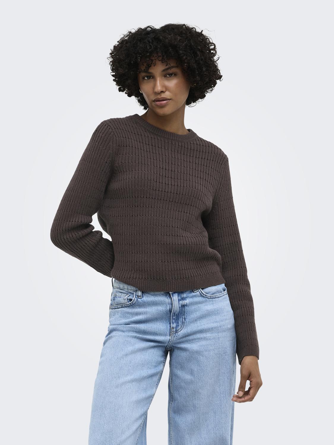 ONLAVIA LS O-NECK POINTELLE KNT