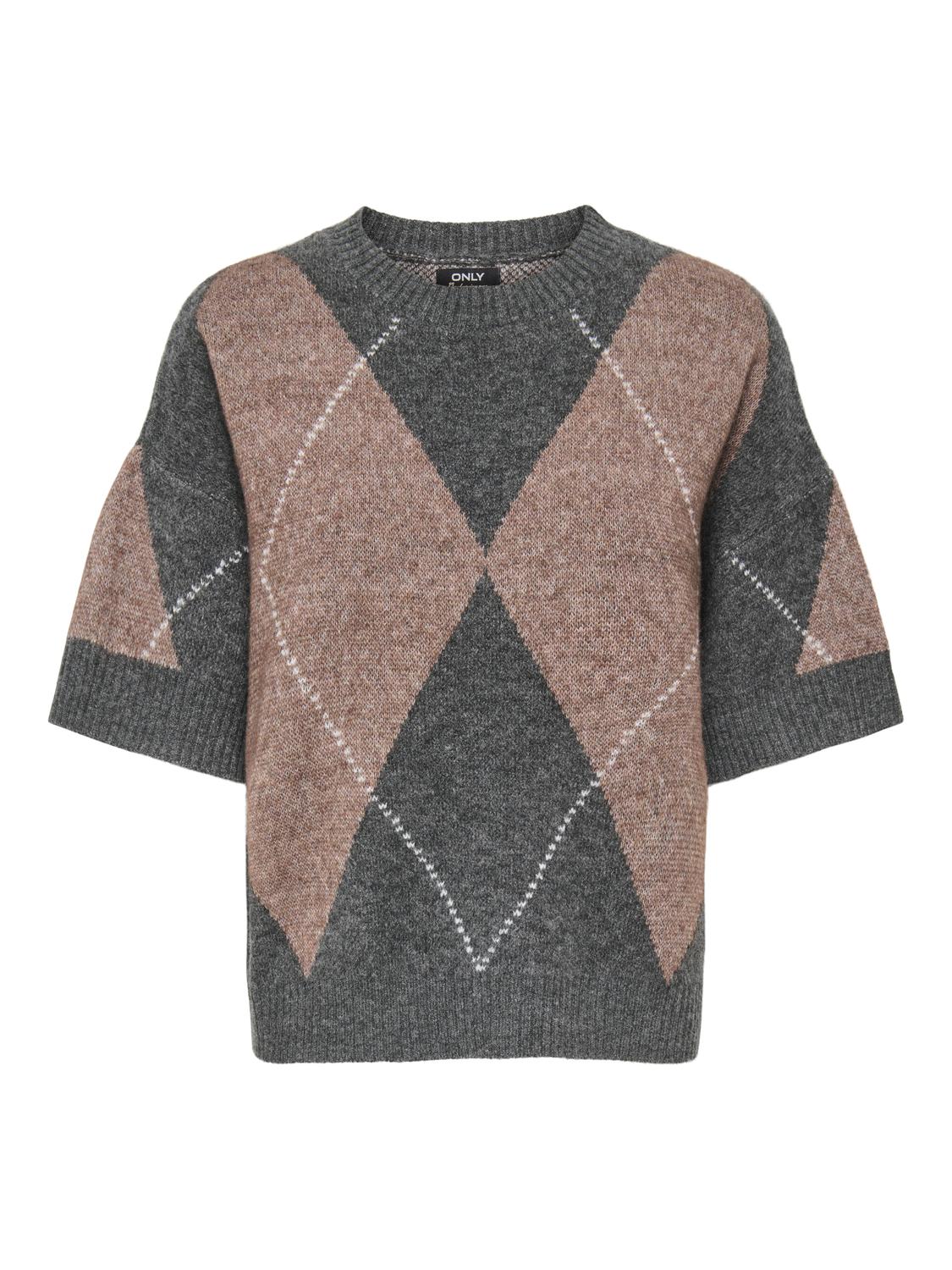 STUALEXA 2/4 ARGYLE PULLOVER KNT