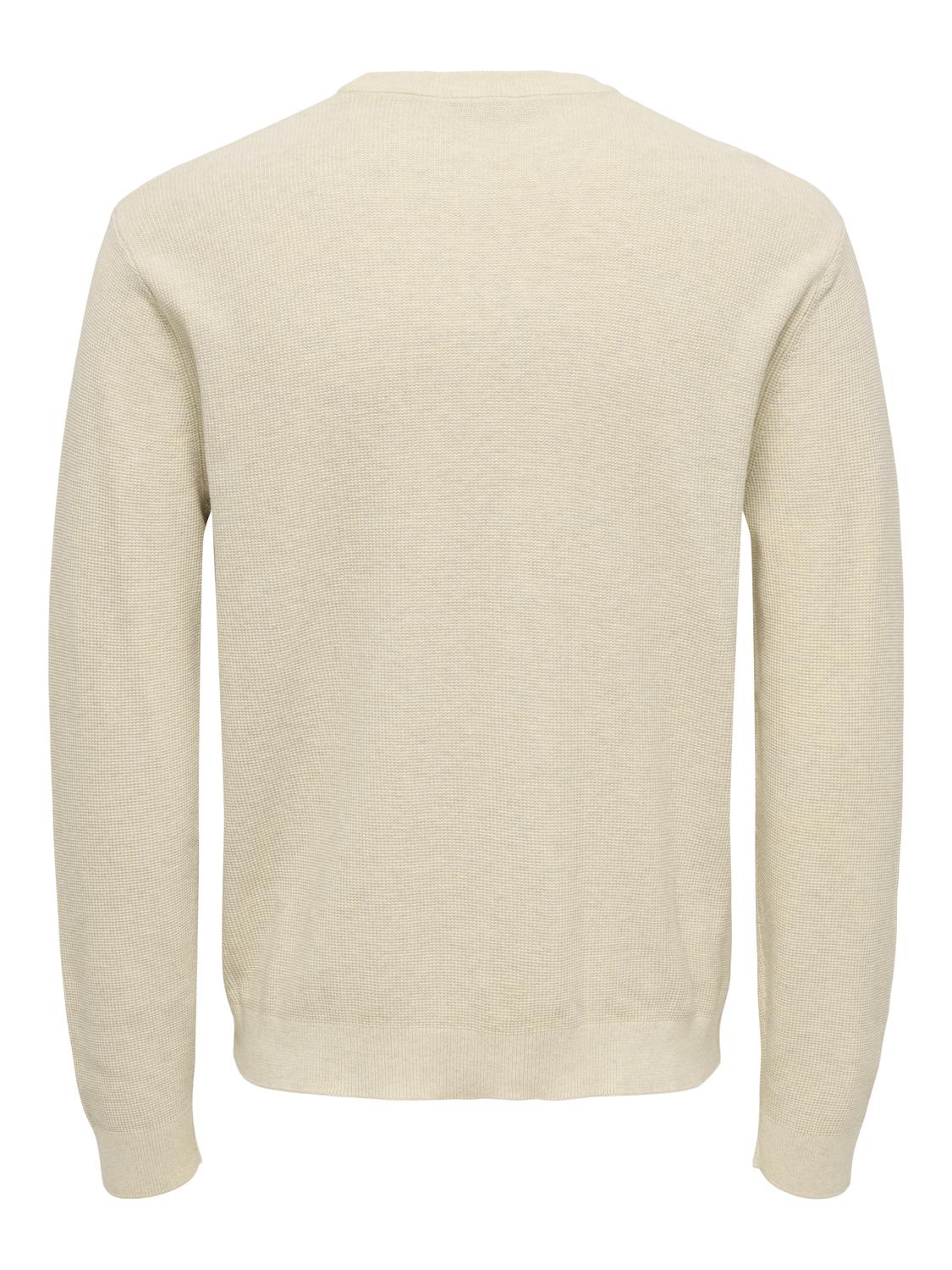 ONSJOEY RLX MELANGE LS WAFFLE KNIT NOOS - 7