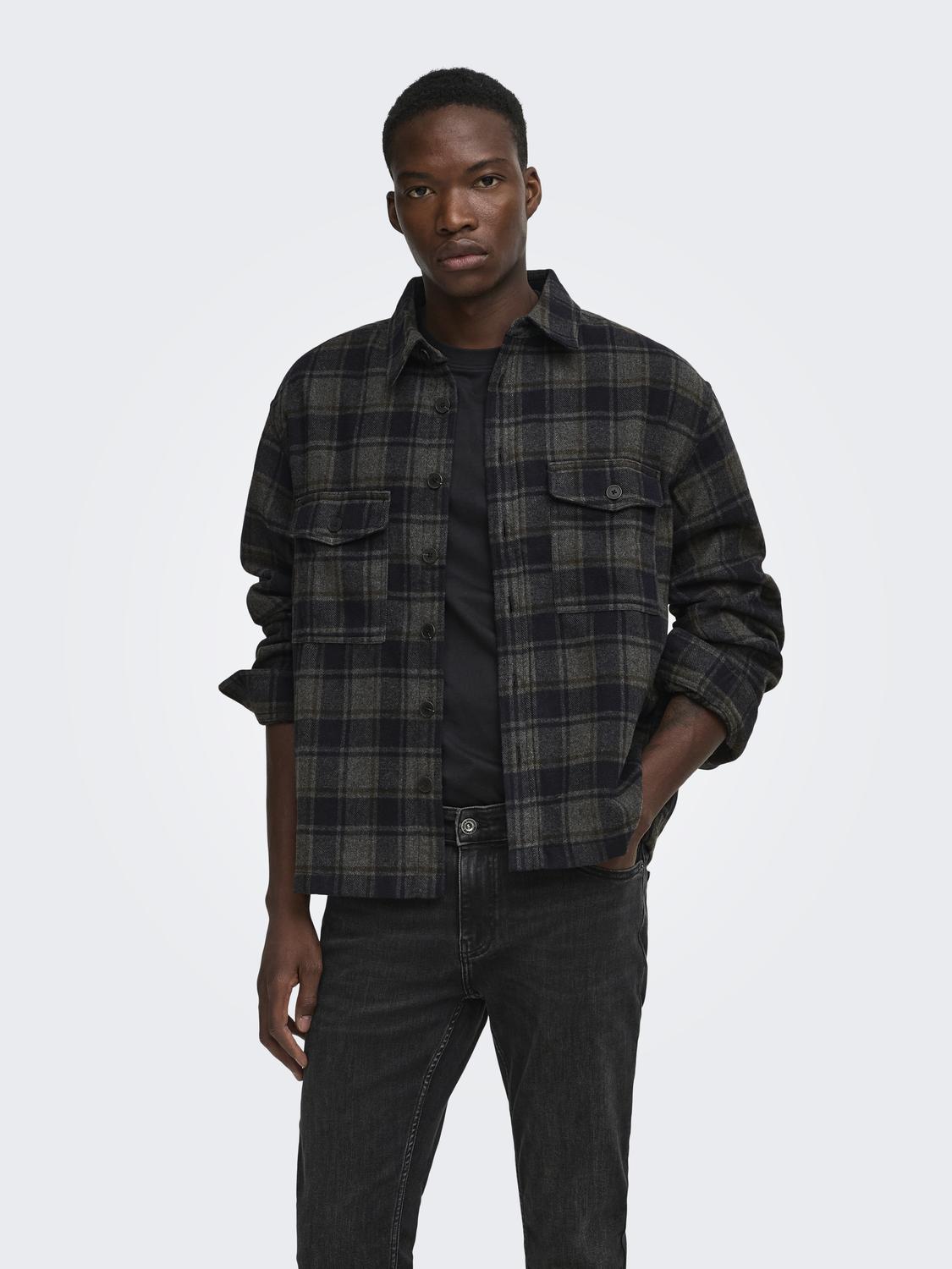 ONSESKE CHECKED OVERSHIRT NOOS