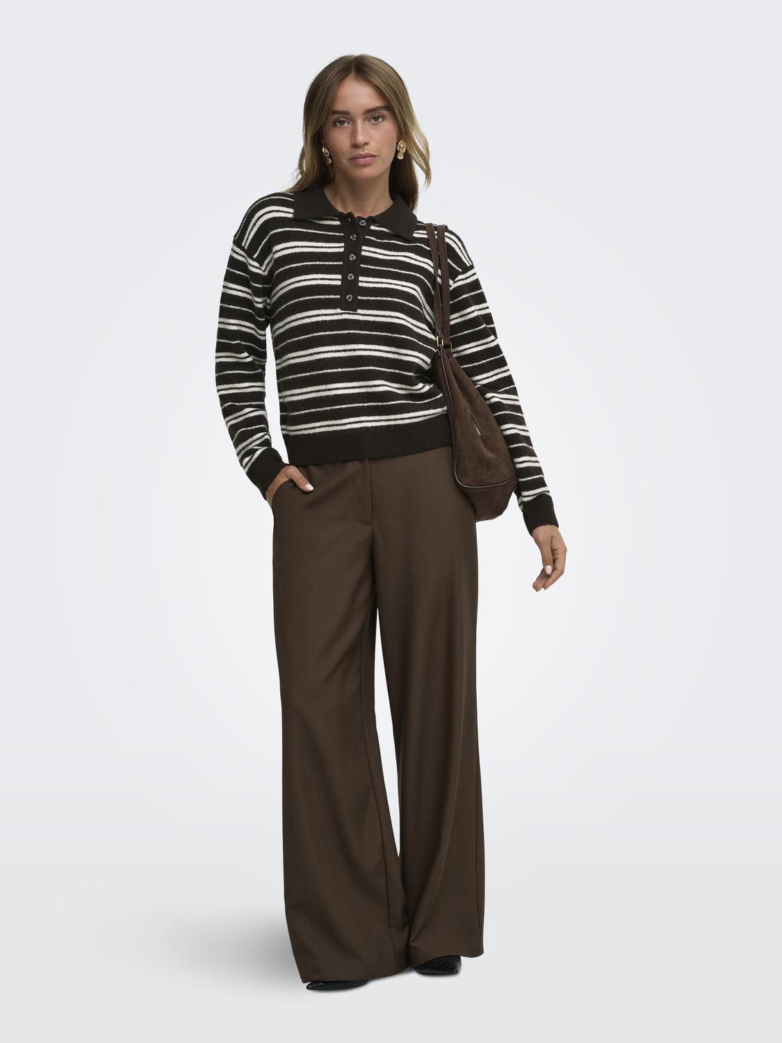 JDYCHLOE L/S POLO PULLOVER KNT - 6