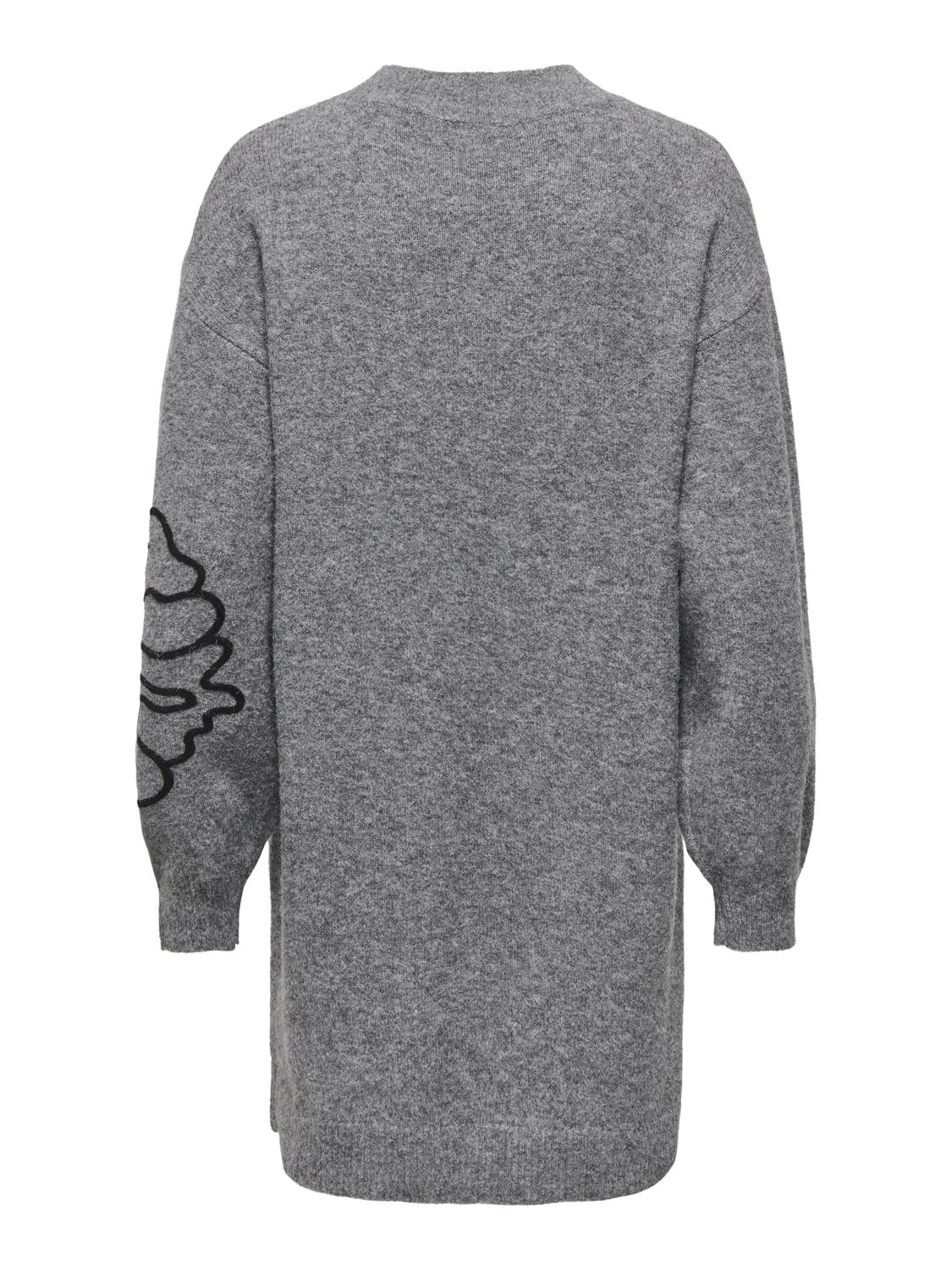 JDYJELLA L/S FLOWER DRESS KNT - 7