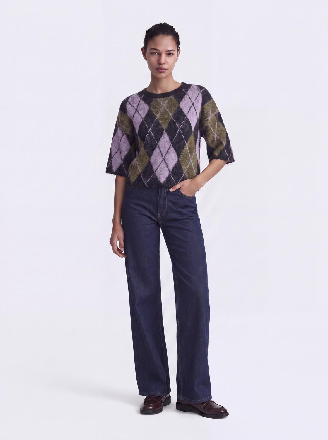 ONLNOEME SS PATTERN O-NECK KNT - 6