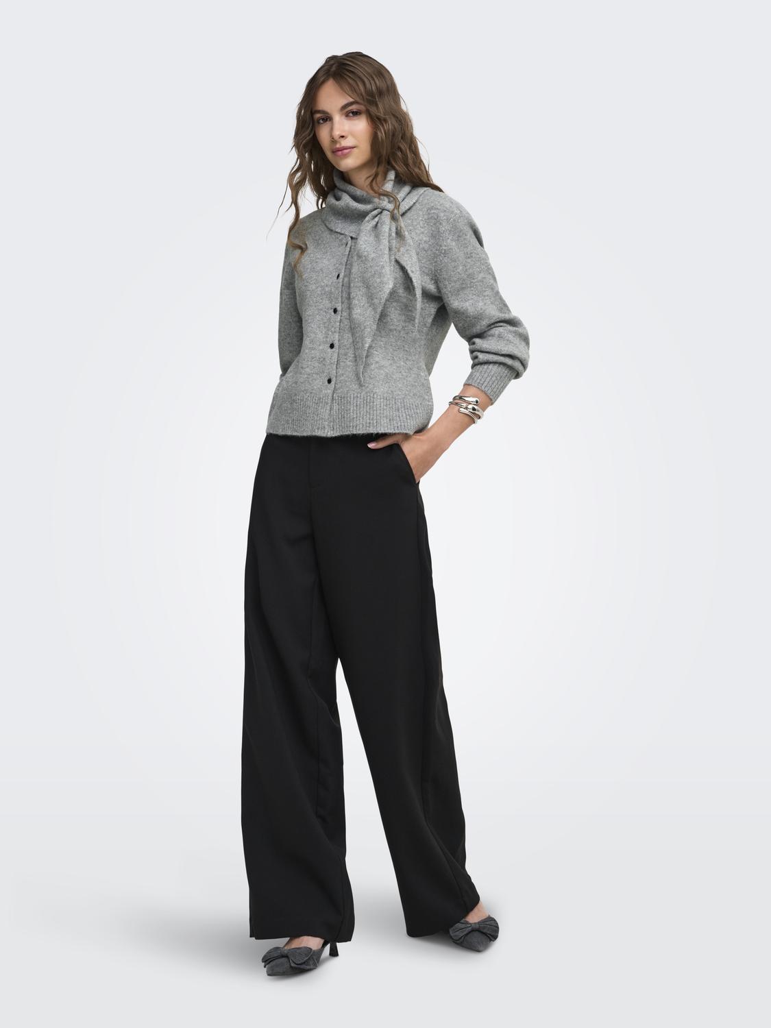 ONLJACKIE LS SCARF V-NECK CARDI OS KNT - 6