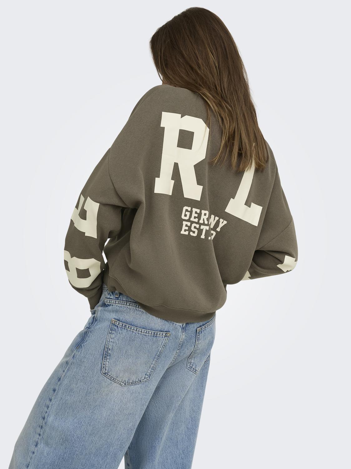 ONLSWEAT Loose Fit O-hals genser for fritidsklær - 5