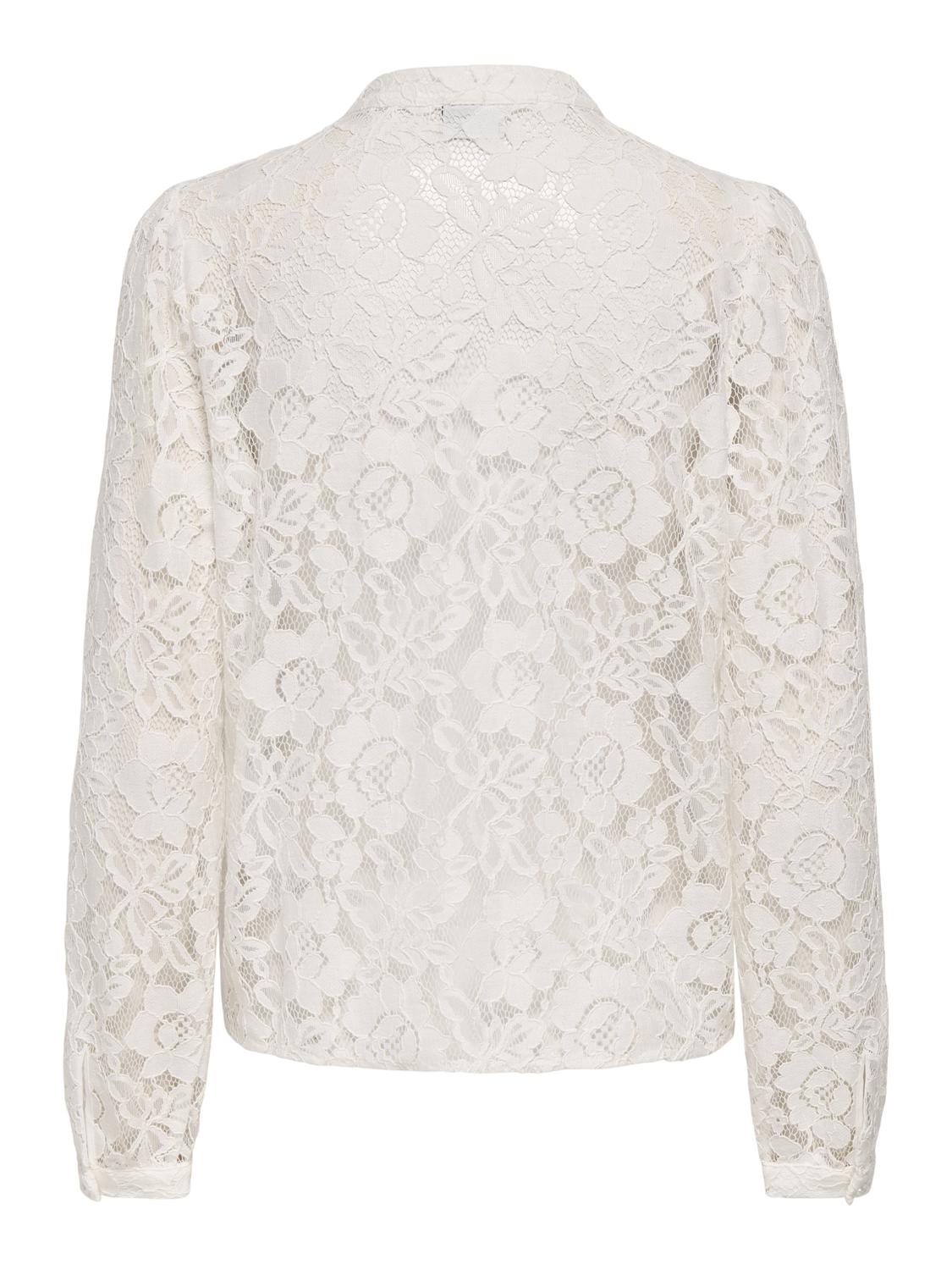 STUHOLLY L/S LACE SHIRT JRS - 3