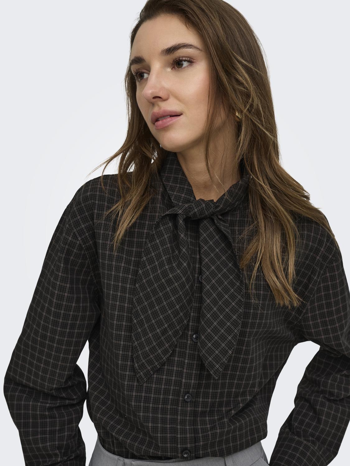 ONLMAYA CHECK BOW SHIRT WVN EX - 4