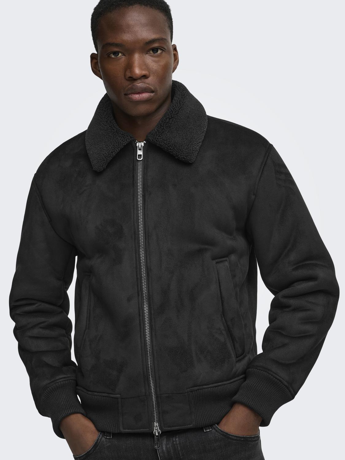 ONSSPENCER SHEARLING JACKET OTW - 5