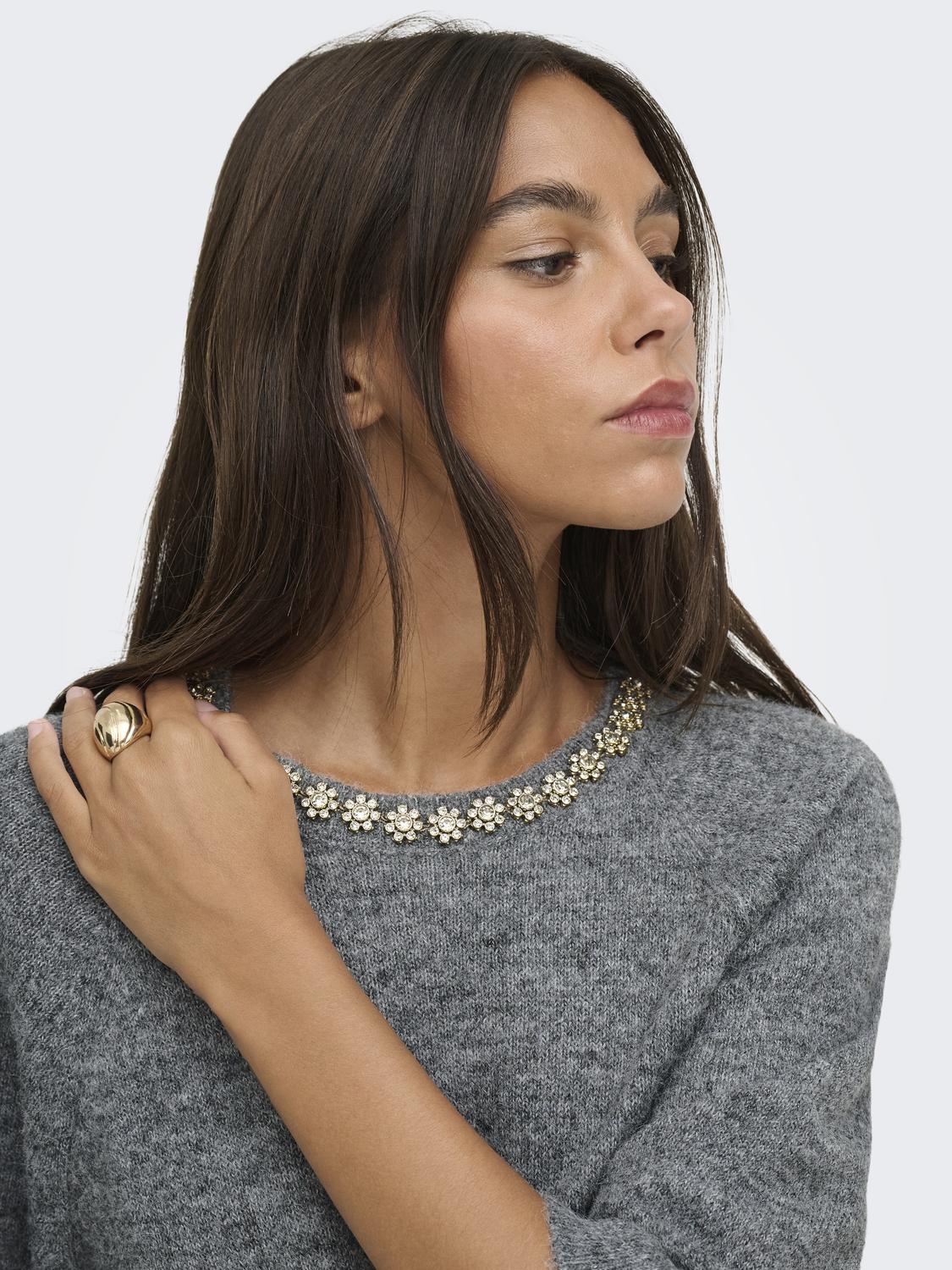 JDYALVA LIFE 3/4 EMBELLISH PULL KNT NOOS - 4
