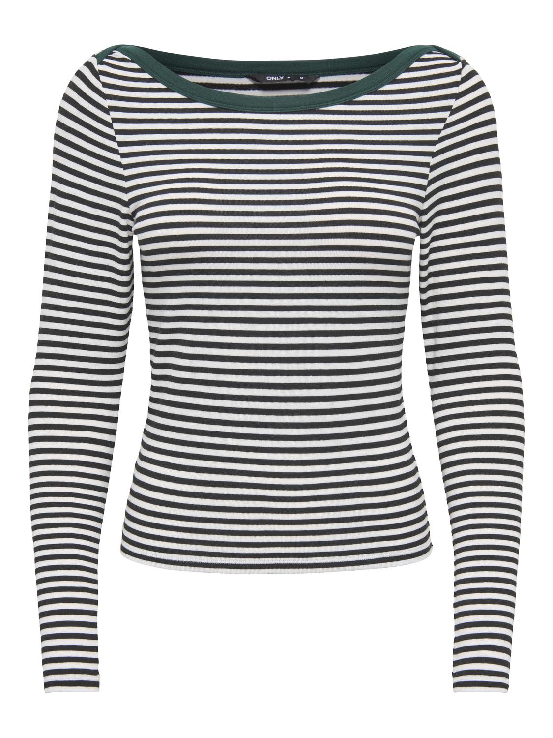 PGLEANA L/S STRIPE BOATNECK TOP JRS