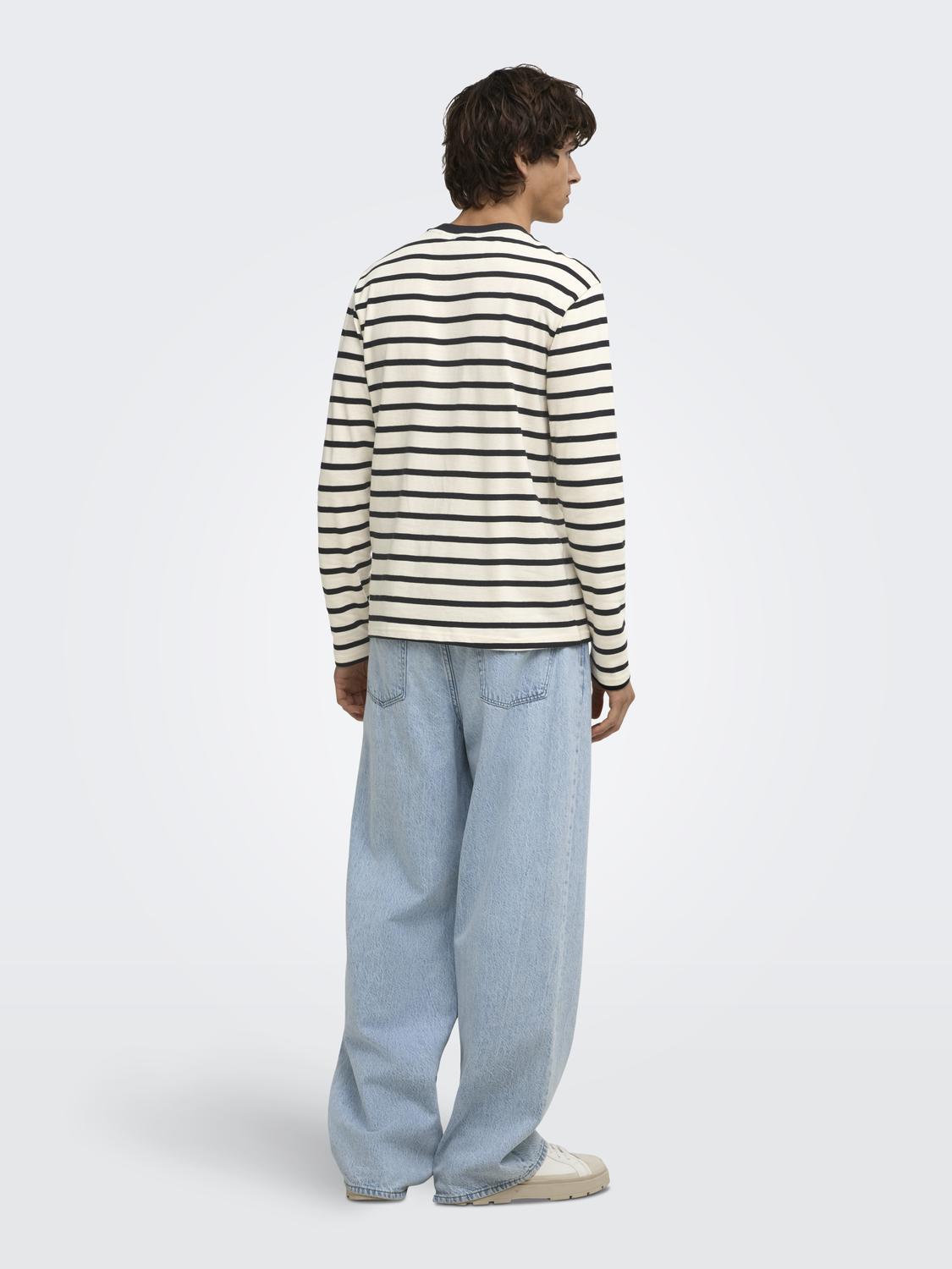 ONSSHANE REG LS STRIPED TEE WW VD - 2