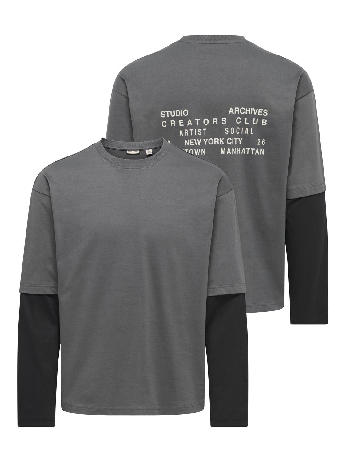 ONSADON BOXY DOUBLE LAYER TEE - 3
