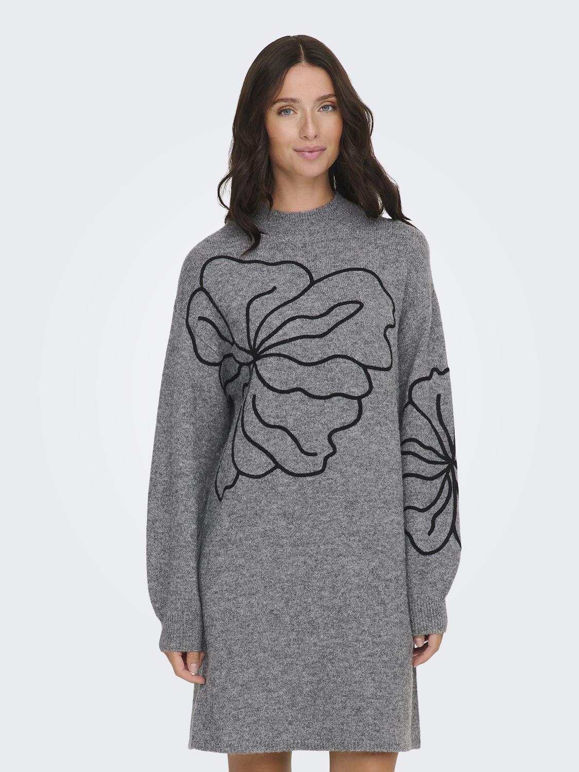 JDYJELLA L/S FLOWER DRESS KNT