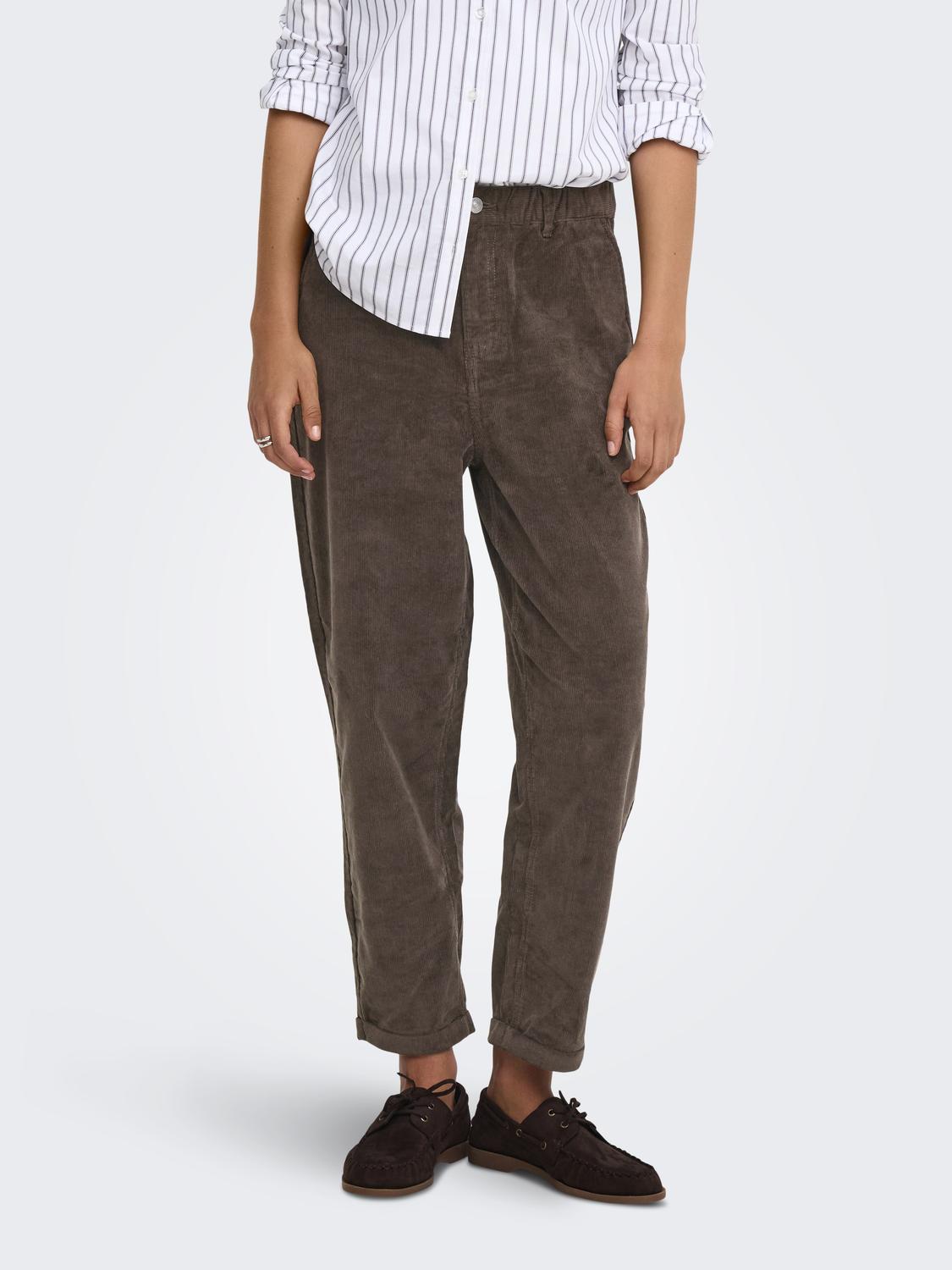 ONLFLORA MW ELA CORD CAROT PANT PNT NOOS