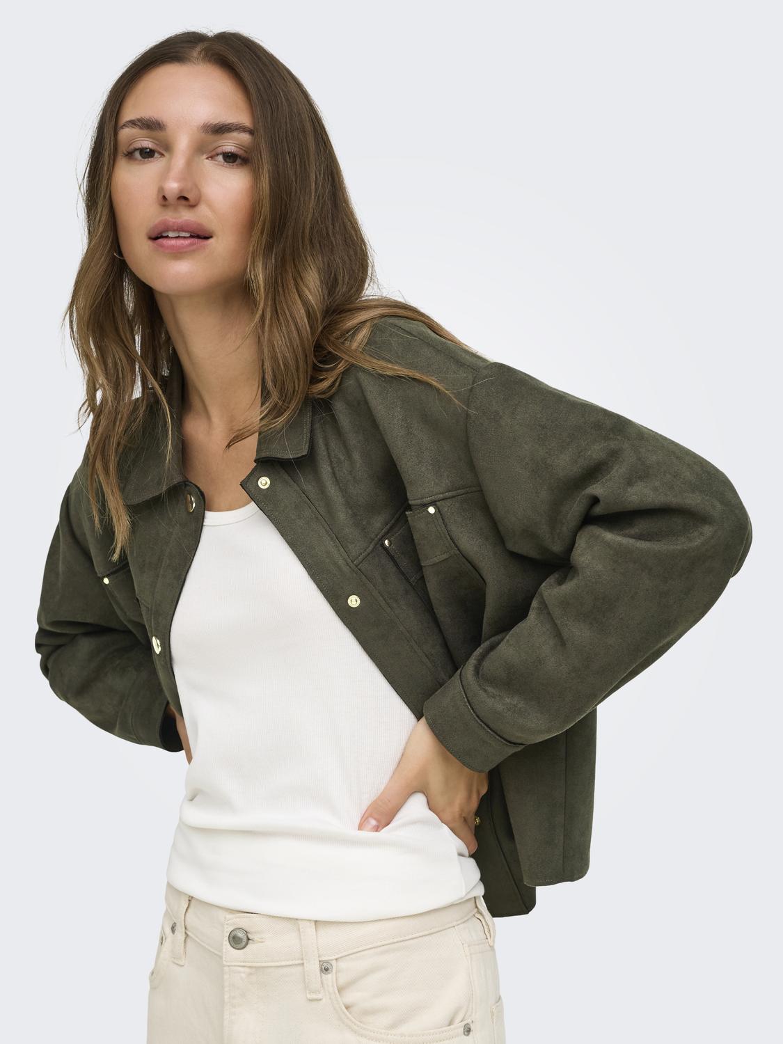 JDYJULLE L/S FAKE SUEDE SHIRT JRS NOOS - 4