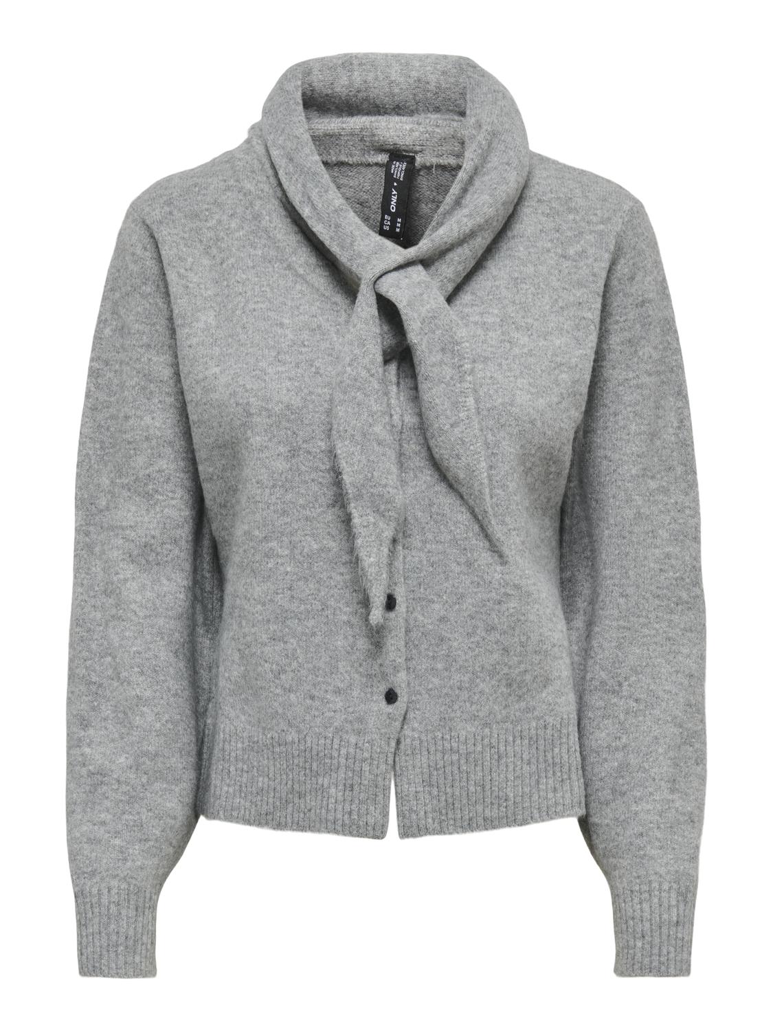 ONLJACKIE LS SCARF V-NECK CARDI OS KNT - 3