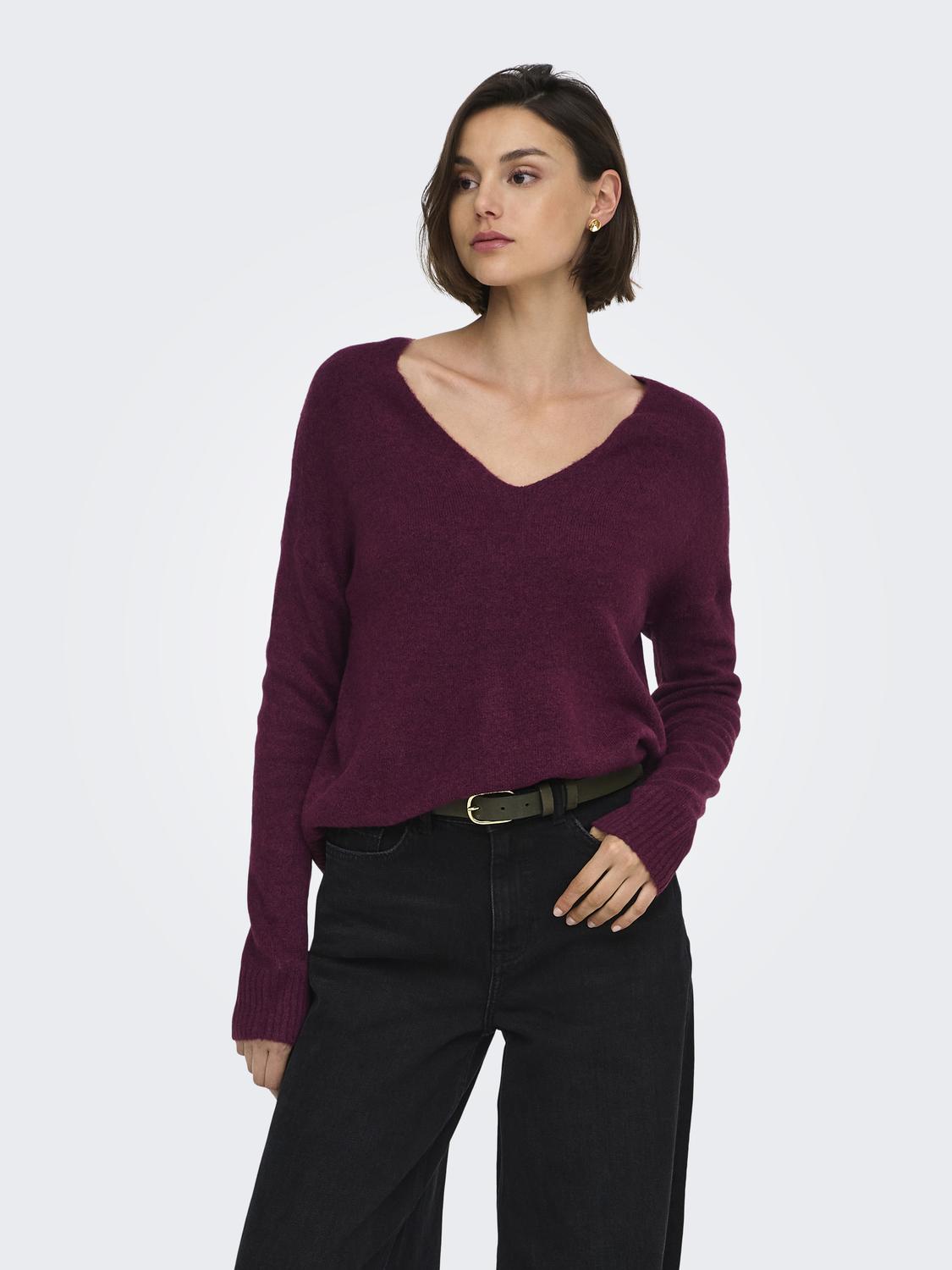 JDYELANORA L/S V-NECK PULLO. KNT NOOS