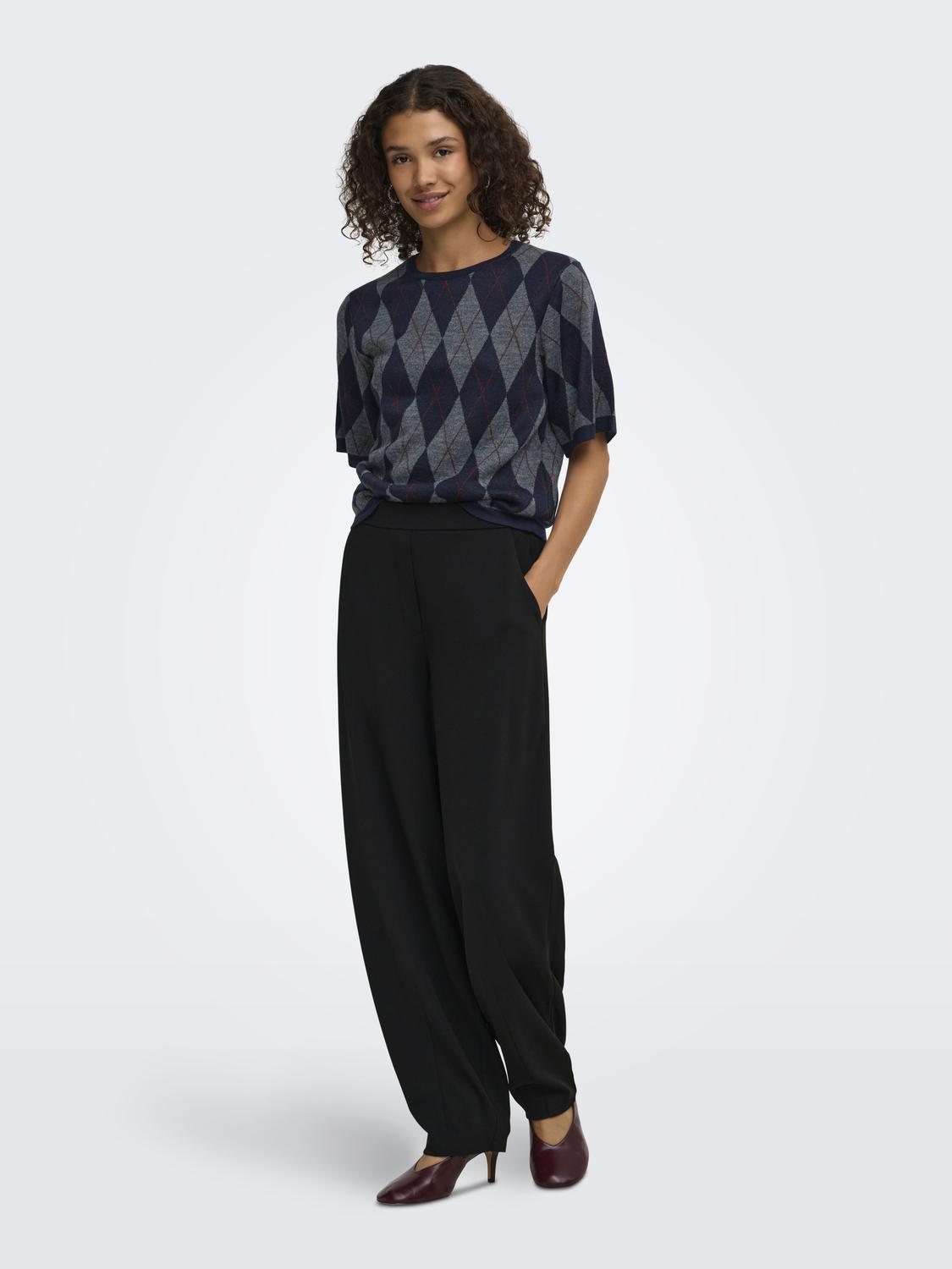 JDYMAGGY S/S ARGYLE  PULLOVER KNT NOOS - 6
